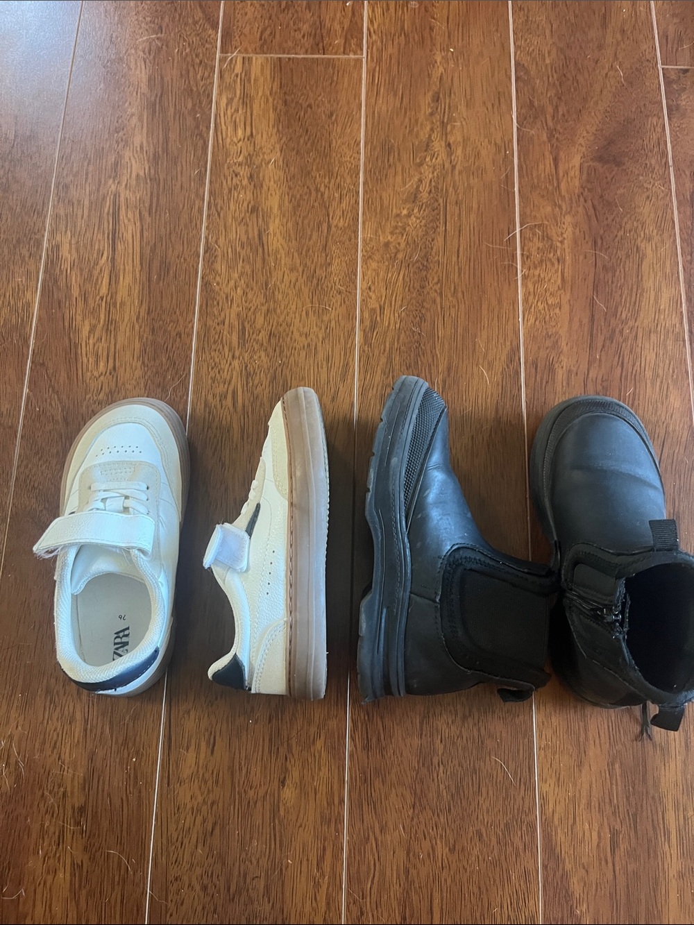 Zara Kids White and Black Casual Sneakers